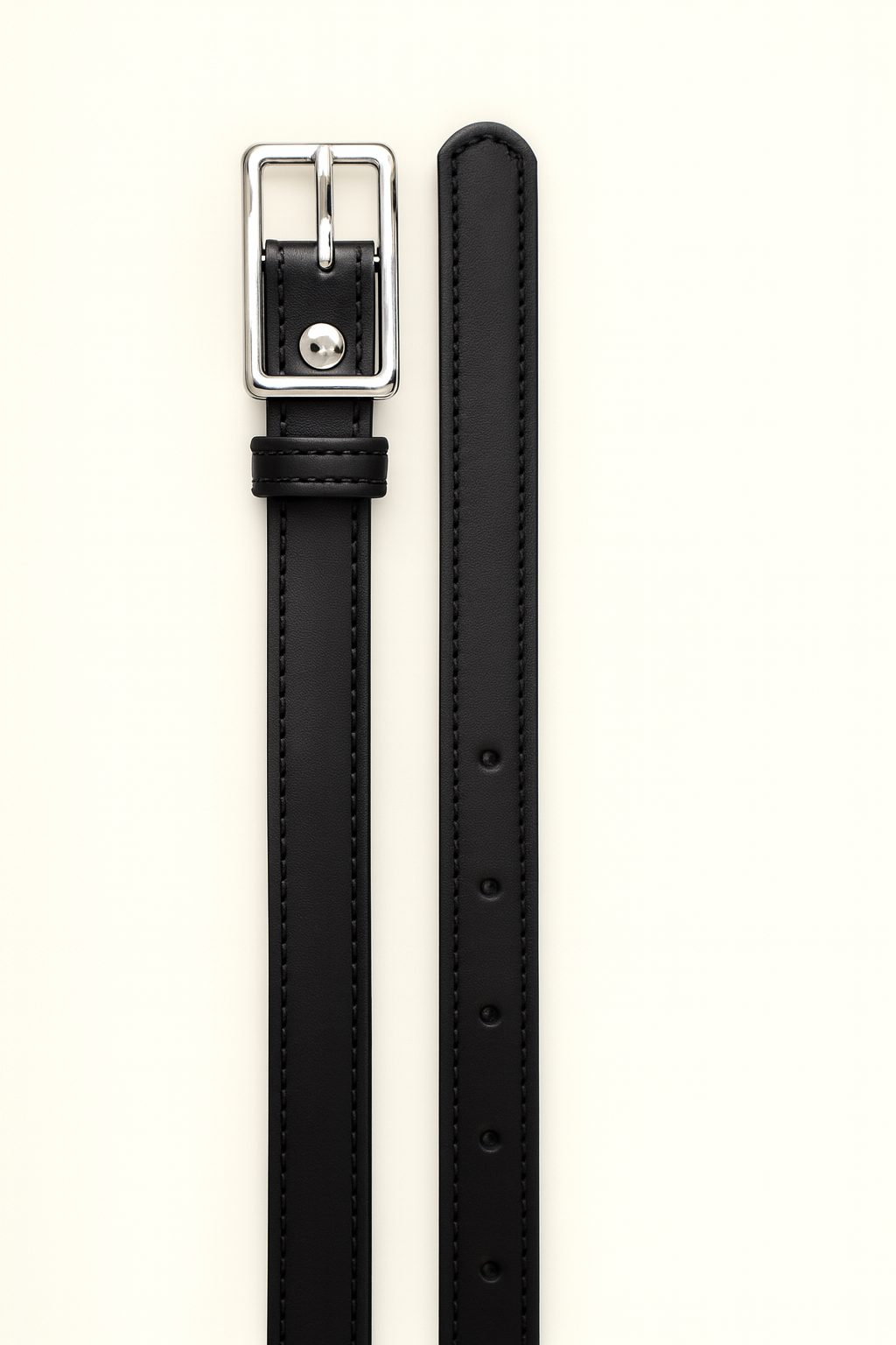 Cinturón rectangular de cuero