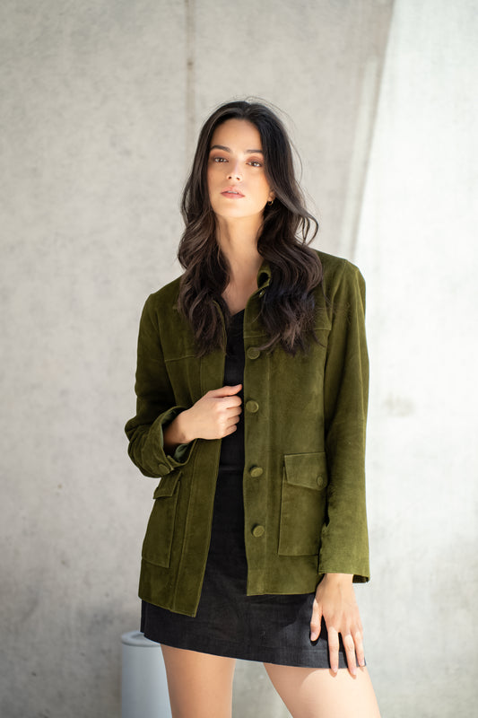 Chaqueta Éclat gamuza verde